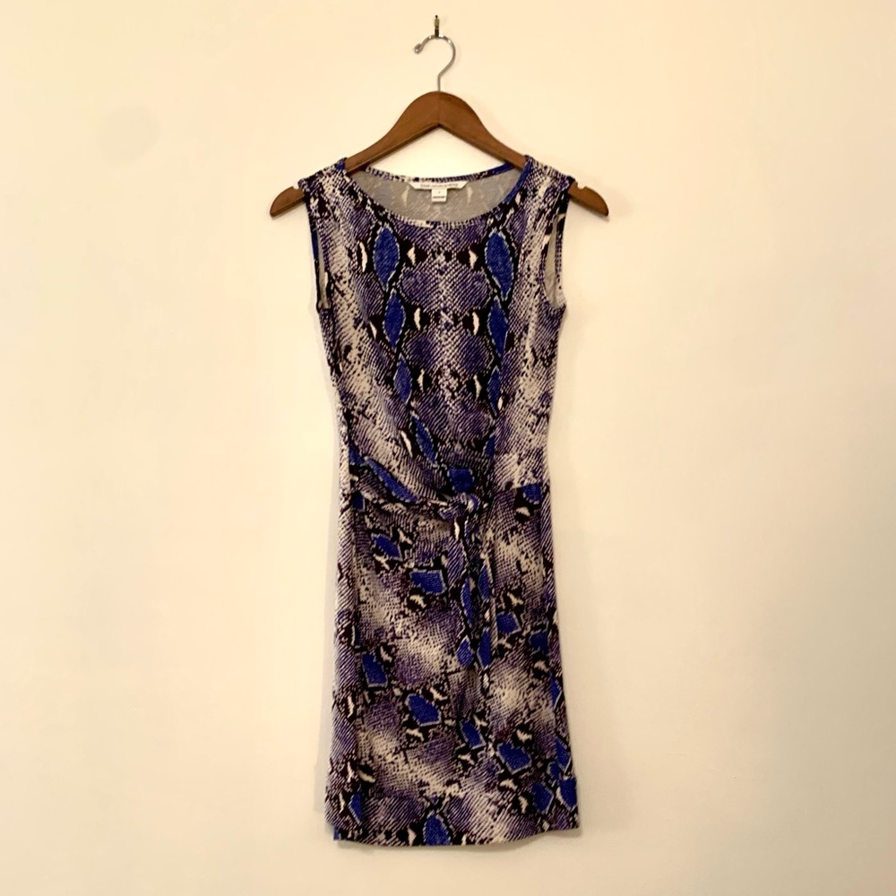Diane Von Furstenberg Blue Python Della Dress - image 5